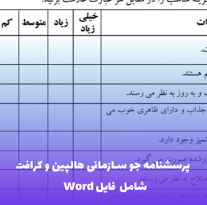 پرسشنامه جو سازمانی هالپین و کرافت | فایل Word قابل ویرایش