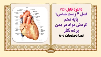 دانلود فایلPDF فصل 4 زیست شناسی1  پایه دهم گردش مواد در بدن پرده نگار قابل نمایش و پرینت