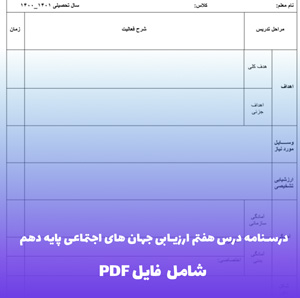 درسنامه درس هفتم ارزیابی جهان های اجتماعی پایه دهم علوم انسانی | فایل Word